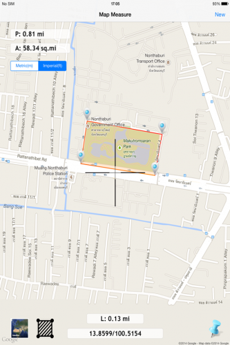 Map Measure (App วัดขนาดพื้นที่ จากแผนที่) : Map Measure (App วัดขนาดพื้นที่ จากแผนที่) :