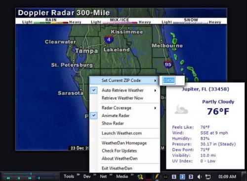 โปรแกรมเช็คสภาพอากาศ WeatherDan