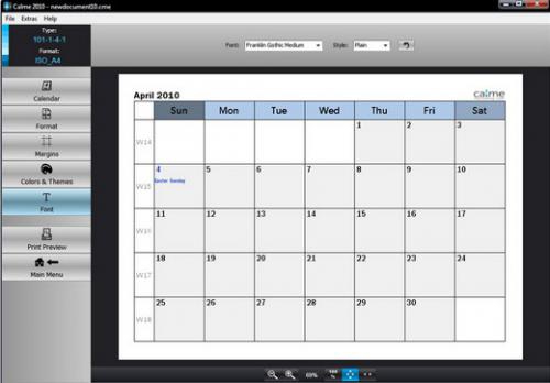 โปรแกรมพิมพ์ปฏิทิน Calme โปรแกรมพิมพ์ปฏิทิน Calme