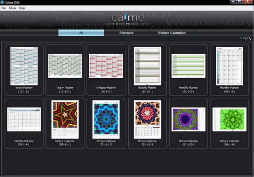 โปรแกรมสร้างปฏิทิน Calme โปรแกรมสร้างปฏิทิน Calme