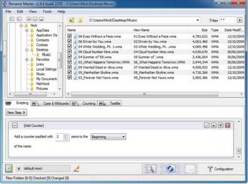 โปรแกรมเปลี่ยนชื่อไฟล์ชื่อโฟลเดอร์ Rename Master 