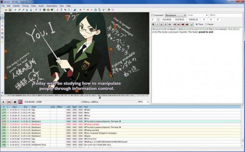 โปรแกรมใส่ซับไตเติ้ล Aegisub โปรแกรมใส่ซับไตเติ้ล Aegisub