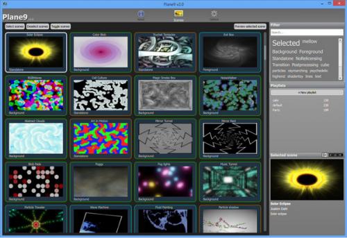 โปรแกรม ฉายสกรีนเซฟเวอร์ตามอารมณ์ของเพลง Plane9 โปรแกรม ฉายสกรีนเซฟเวอร์ตามอารมณ์ของเพลง Plane9