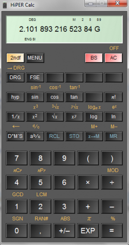 HiPER Calc Scientific (โปรแกรมเครื่องคิดเลขวิทยาศาสตร์) : 