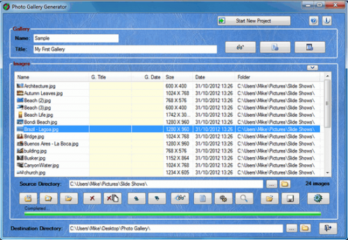 ดาวน์โหลดโปรแกรม Photo Gallery Generator