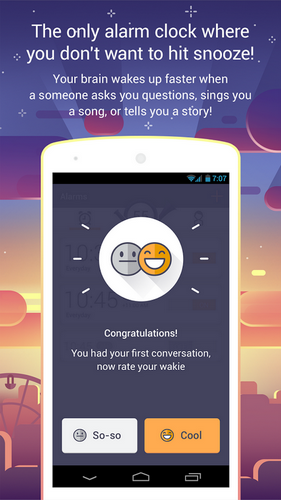 Wakie Social Alarm Clock (App นาฬิกาปลุกบนโซเชียล) : 