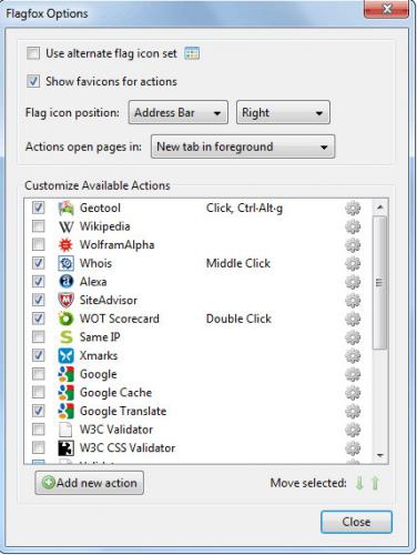 ปลั๊กอิน FlagFox สำหรับ Firefox 