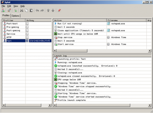โปรแกรมสั้งเปิดปิดโปรแกรมอื่น Splat
