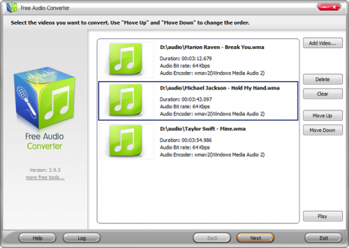 โปรแกรมแปลงไฟล์ Free Audio Convert Wizard