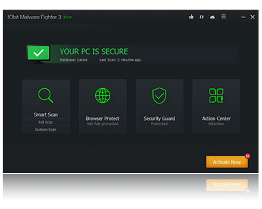 โปรแกรมลบมัลแวร์ IObit Malware Fighter โปรแกรมลบมัลแวร์ IObit Malware Fighter