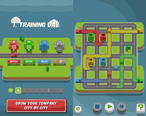 App เกมส์ขับรถส่งสี