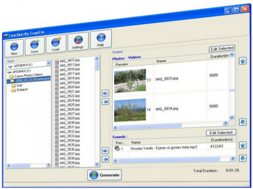 โปรแกรมแปลงไฟล์ ทำสไลด์โชว์ Foto2AVI