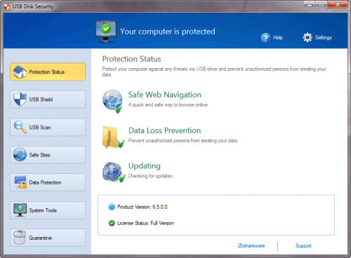 โปรแกรมสแกนแฟลชไดร์ฟ USB Disk Security