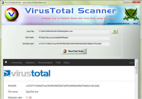 ดาวน์โหลดโปรแกรม VirusTotal Scanner ดาวน์โหลดโปรแกรม VirusTotal Scanner