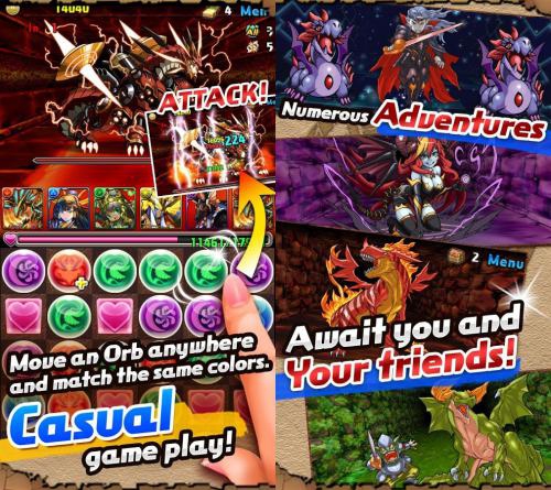 เกมส์เรียงเพชรมังกร Puzzle Dragons เกมส์เรียงเพชรมังกร Puzzle Dragons