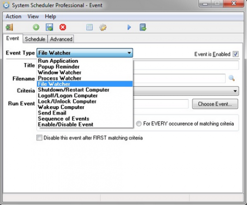 โปรแกรมตั้งเวลา System Scheduler โปรแกรมตั้งเวลา System Scheduler