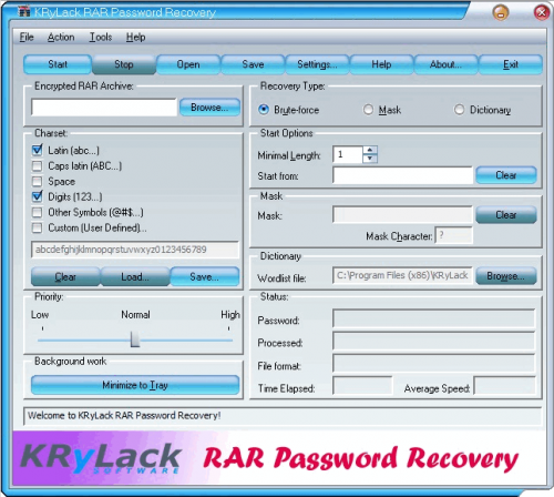 โปรแกรมถอดรหัสไฟล์ Free ZIP Password Recovery โปรแกรมถอดรหัสไฟล์ Free ZIP Password Recovery