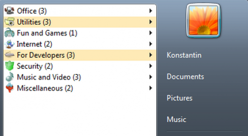 ดาวน์โหลดโปรแกรม Handy Start Menu 
