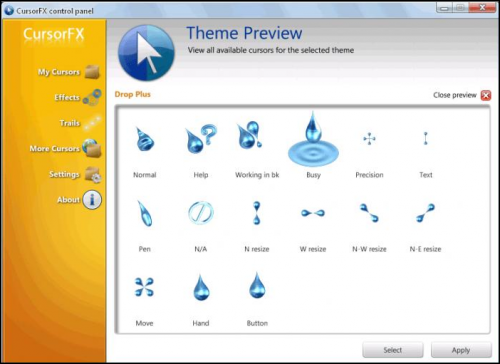 โปรแกรมปรับแต่งเมาส์ CursorFX