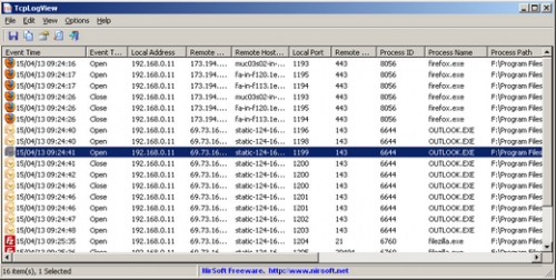 โปรแกรมดู Log การต่ออินเทอร์เน็ต TCPLogView Download โปรแกรมดู Log การต่ออินเทอร์เน็ต TCPLogView Download