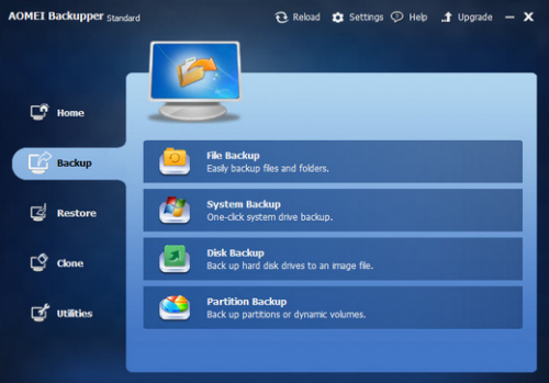 โปรแกรมสำรองข้อมูล AOMEI Backupper Standard โปรแกรมสำรองข้อมูล AOMEI Backupper Standard