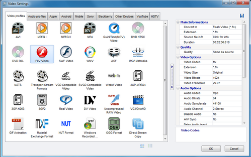 โปรแกรมแปลงไฟล์วิดีโอ Video to Video