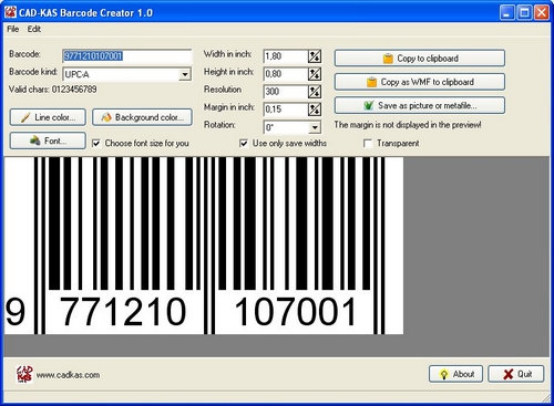 โปรแกรมสร้างบาร์โค้ด Barcode Creator