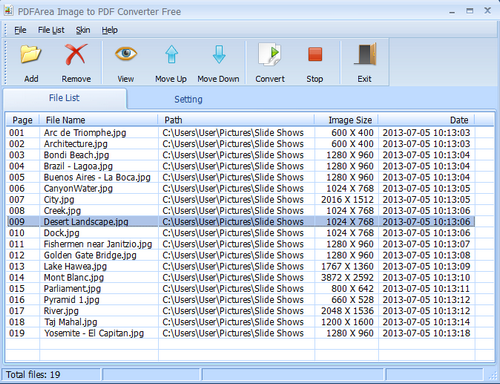 โปรแกรมแปลงไฟล์รูป Image to PDF Creator โปรแกรมแปลงไฟล์รูป Image to PDF Creator