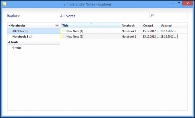 โปรแกรมเตือนความจำ Simple Sticky Notes