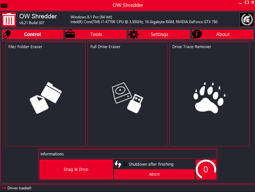 โปรแกรมลบไฟล์ถาวร OW Shredder โปรแกรมลบไฟล์ถาวร OW Shredder