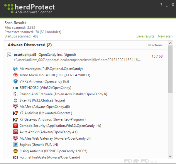 โปรแกรมตรวจจับมัลแวร์ herdProtect โปรแกรมตรวจจับมัลแวร์ herdProtect
