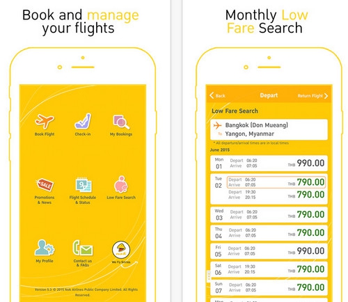 App เช็คเที่ยวบินนกแอร์ Nok Air
