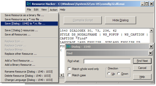 โปรแกรมแก้ไขโปรแกรม Resource Hacker