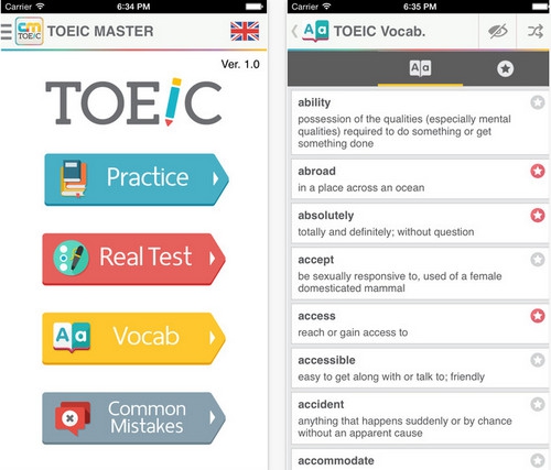 App เตรียมสอบโทอิค TOEIC MASTER