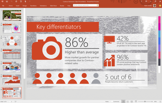 โปรแกรม Microsoft Powerpoint 2016
