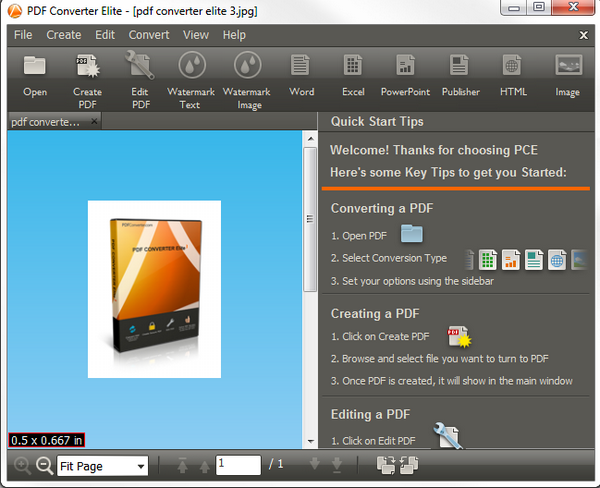 โปรแกรมแปลงไฟล์ PDF Converter Elite 3 
