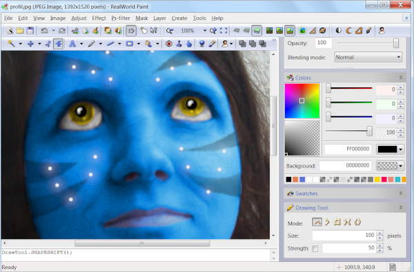 โปรแกรมแต่งรูปสุดเจ๋ง RealWorld Paint 
