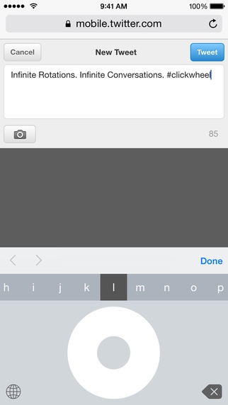 App แป้นพิมพ์ คีย์บอร์ด Click Wheel Keyboard