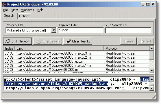 โปรแกรมหาที่อยู่เว็บ URL ต้นฉบับของไฟล์ URL Snooper