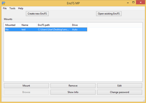 โปรแกรมเข้ารหัสโฟลเดอร์ EncFSMP โปรแกรมเข้ารหัสโฟลเดอร์ EncFSMP