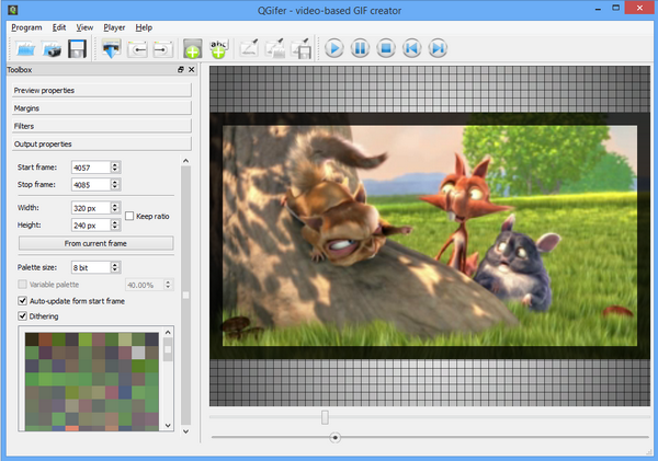 โปรแกรมเซฟไฟล์วิดีโอเป็นไฟล์ภาพเคลื่อนไหว QGifer โปรแกรมเซฟไฟล์วิดีโอเป็นไฟล์ภาพเคลื่อนไหว QGifer