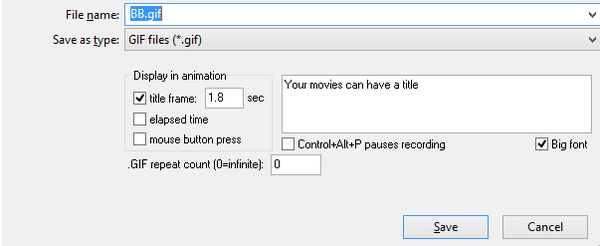 โปรแกรมจับภาพหน้าจอ LICEcap โปรแกรมจับภาพหน้าจอ LICEcap