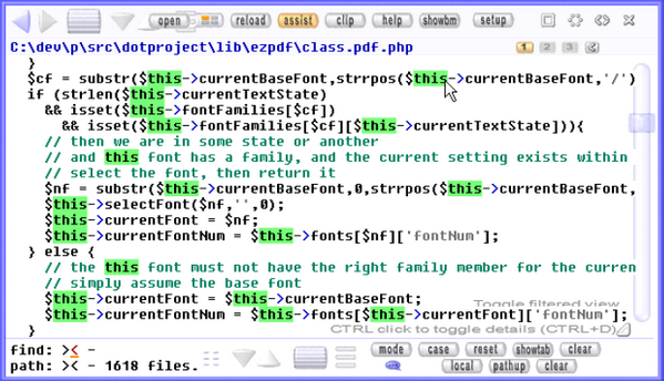 โปรแกรมค้นหาคำ Depeche View
