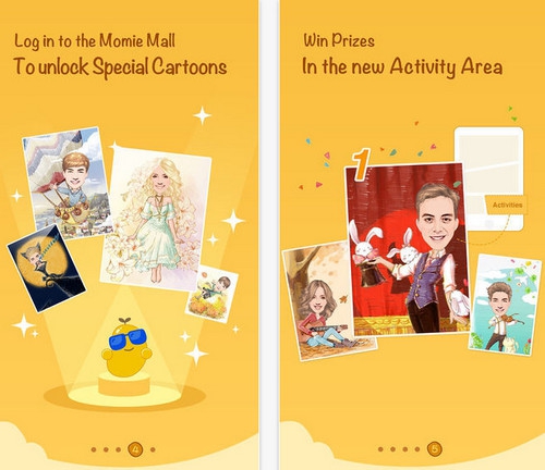 App แต่งรูป การ์ตูนล้อเลียน MomentCam