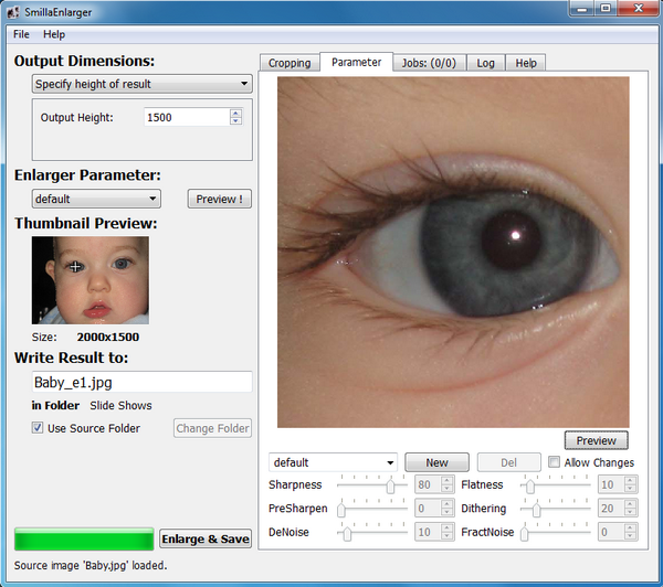 โปรแกรมขยายรูปภาพ SmillaEnlarger 