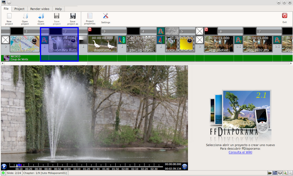 โปรแกรมทำสไลด์โชว์ ffDiaporama 
