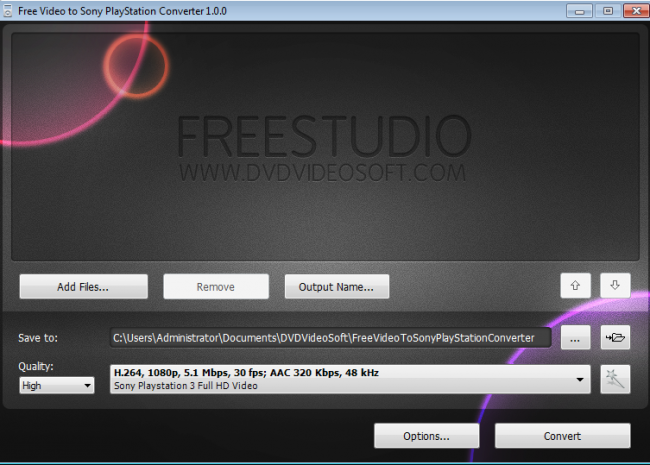 โปรแกรมแปลงไฟล์วิดีโอ Free Video to Sony PlayStation Converter โปรแกรมแปลงไฟล์วิดีโอ Free Video to Sony PlayStation Converter