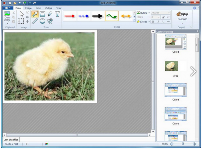 โปรแกรมจับภาพหน้าจอ Bug Shooting