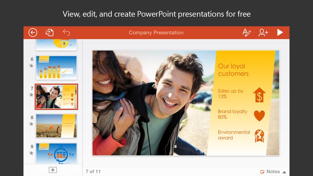 ดาวน์โหลดแอป Microsoft PowerPoint