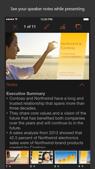 Microsoft PowerPoint (App พรีเซนเทชั่น งานนำเสนอ) : 